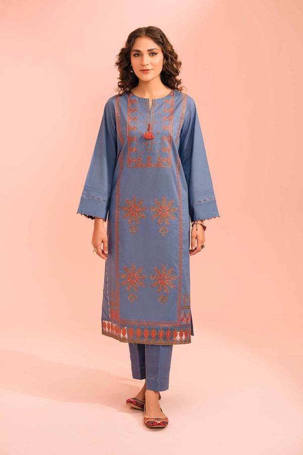 2 Piece - Dyed Embroidered Suit -  42301590