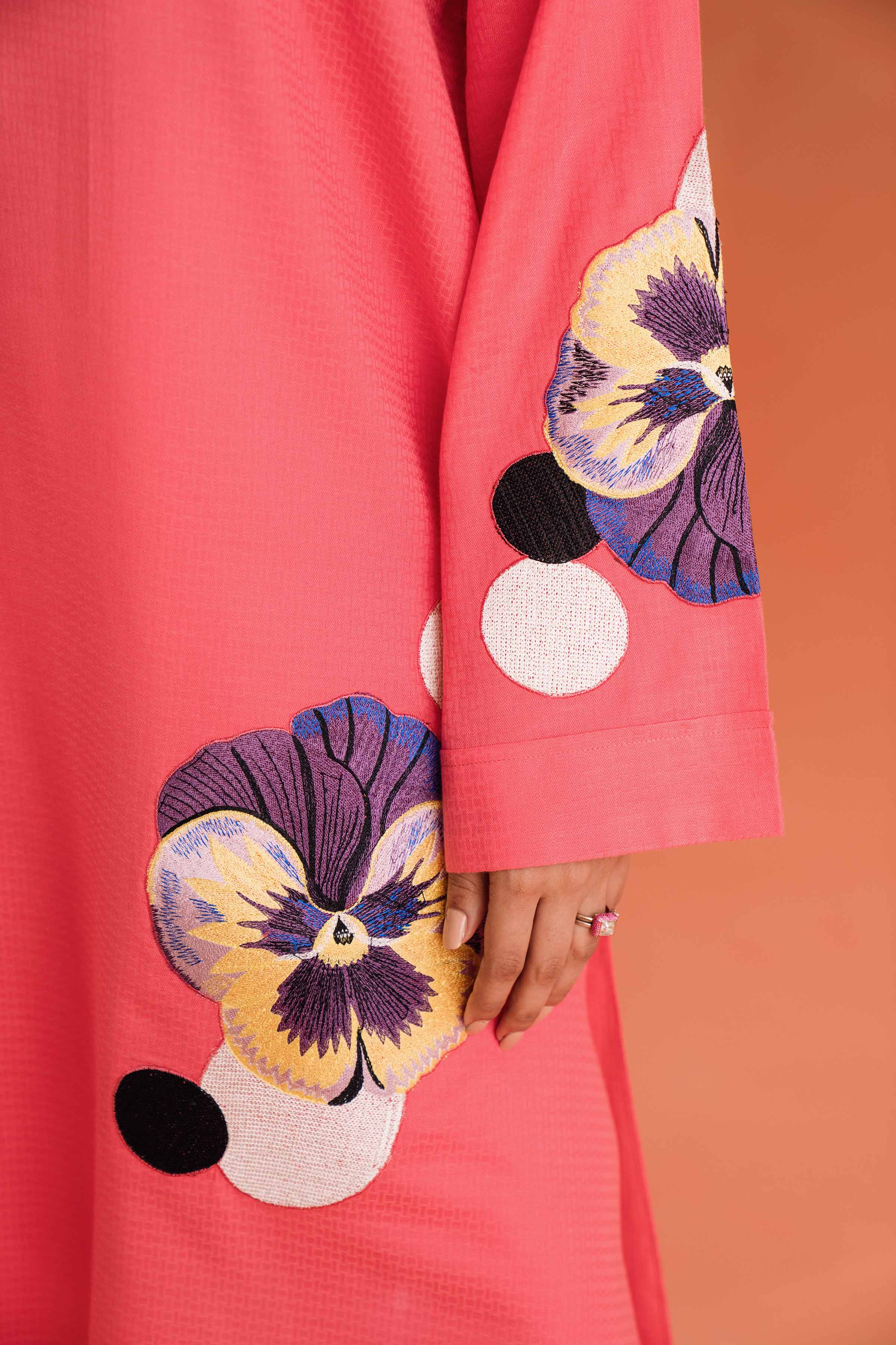 2 Piece - Dyed Embroidered Suit - 42401004