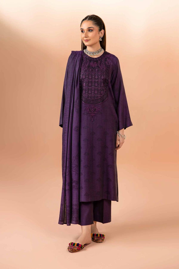 3 Piece - Jacquard Embroidered Suit - 42401025
