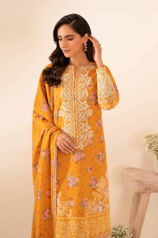 3 Piece - Digital Printed Embroidered Suit - 42401048