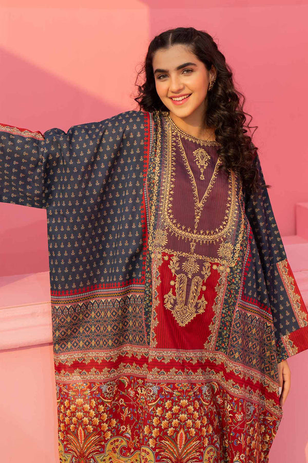 2 Piece - Digital Printed Embroidered Suit - 42401105
