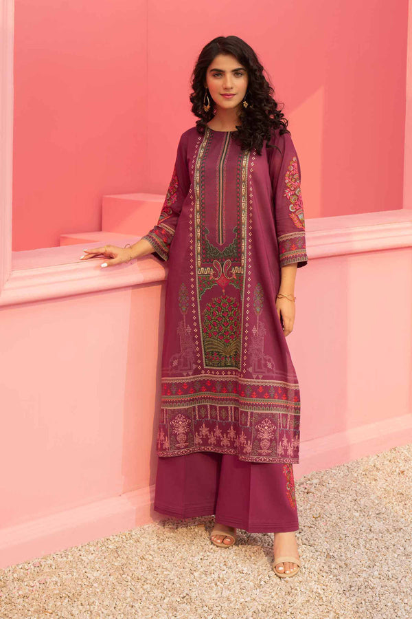 2 Piece - Digital Printed Embroidered Suit - 42401106
