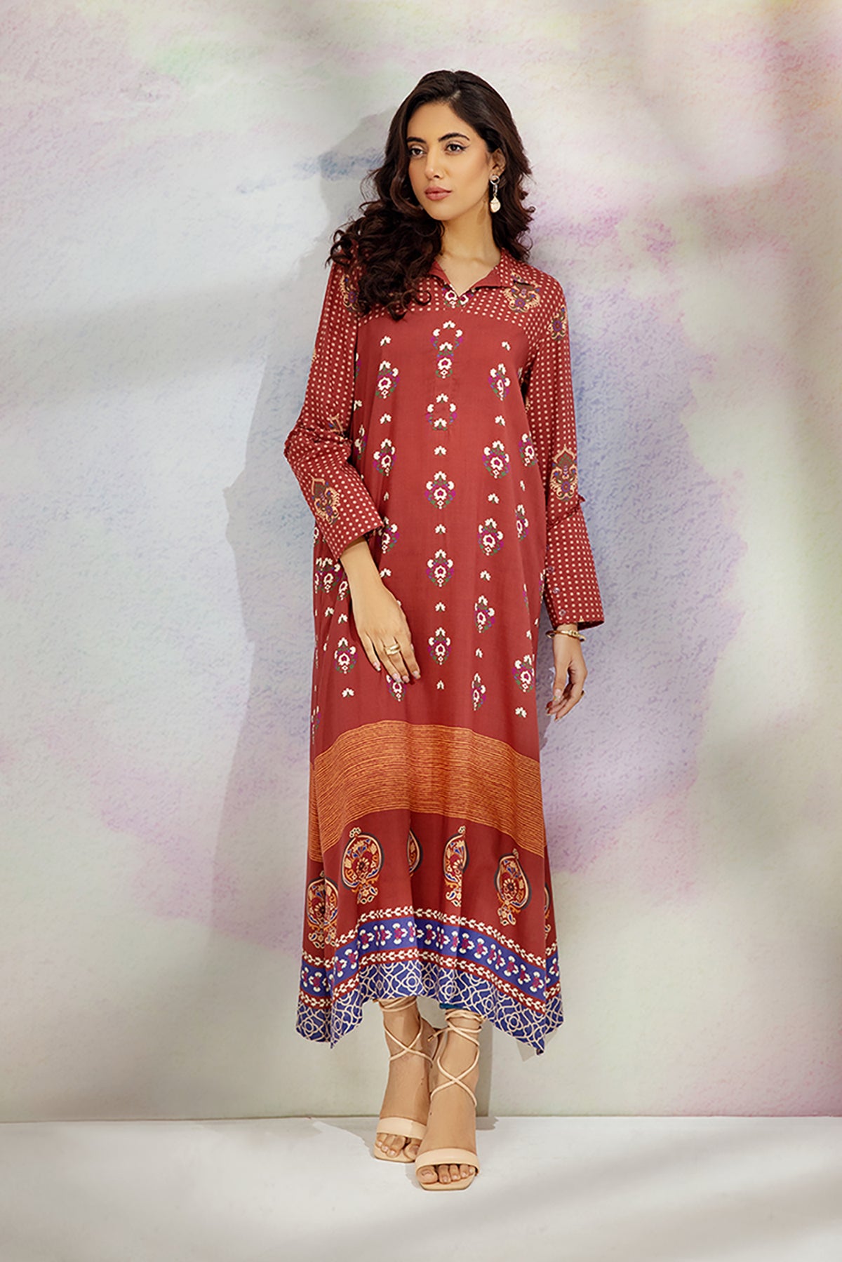 AS22-21-Printed Long Dress