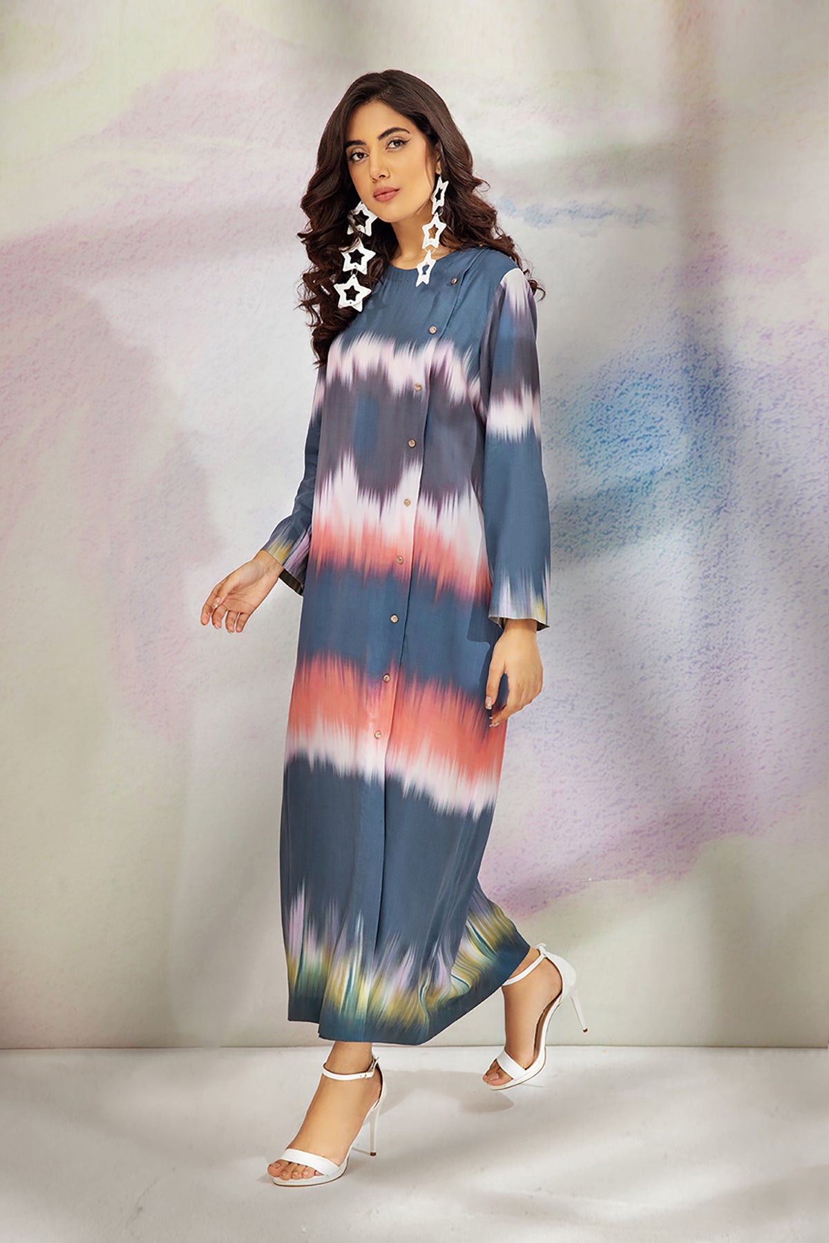 AS22-24-Printed Long Dress