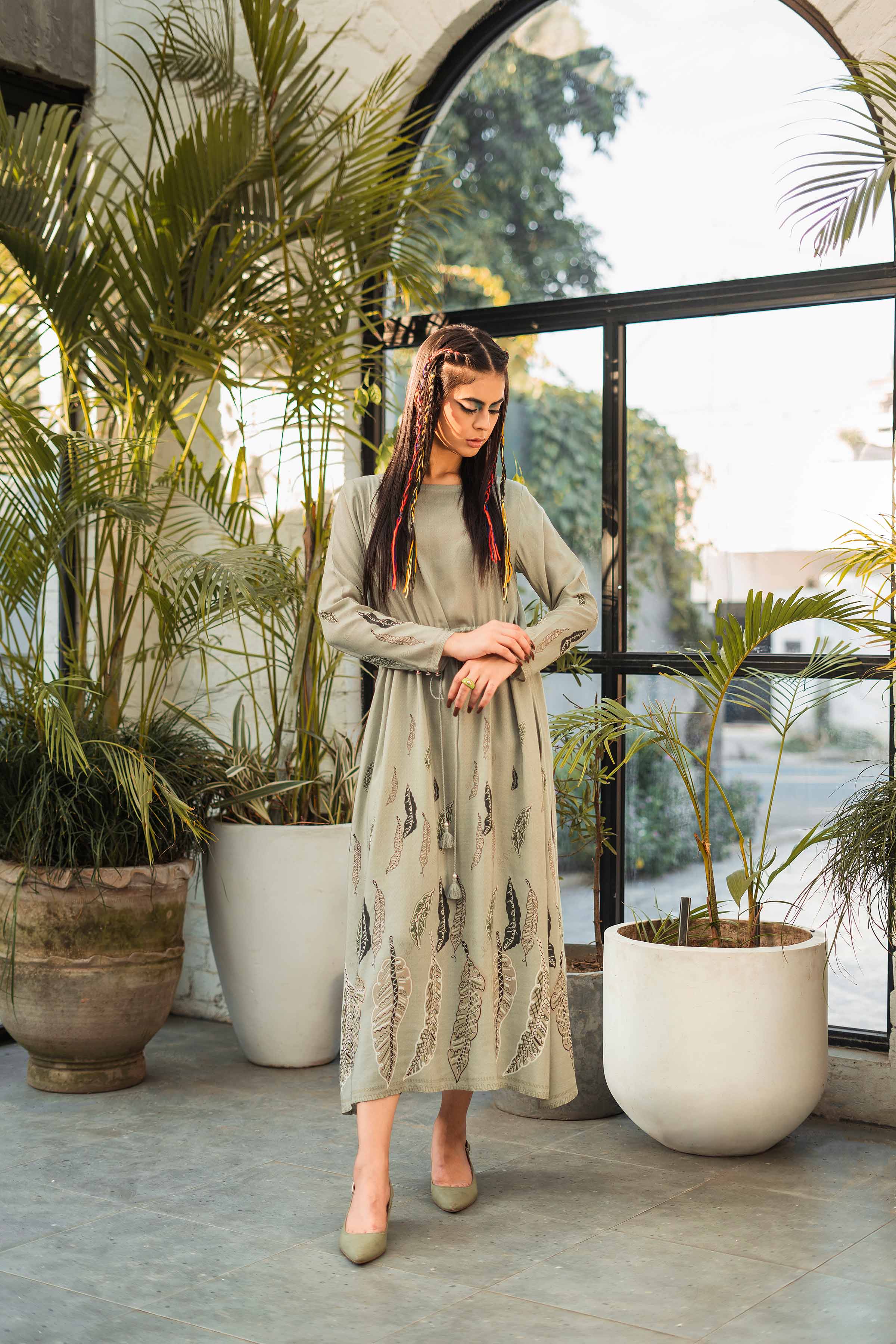 Printed Long Dress - AS23-05