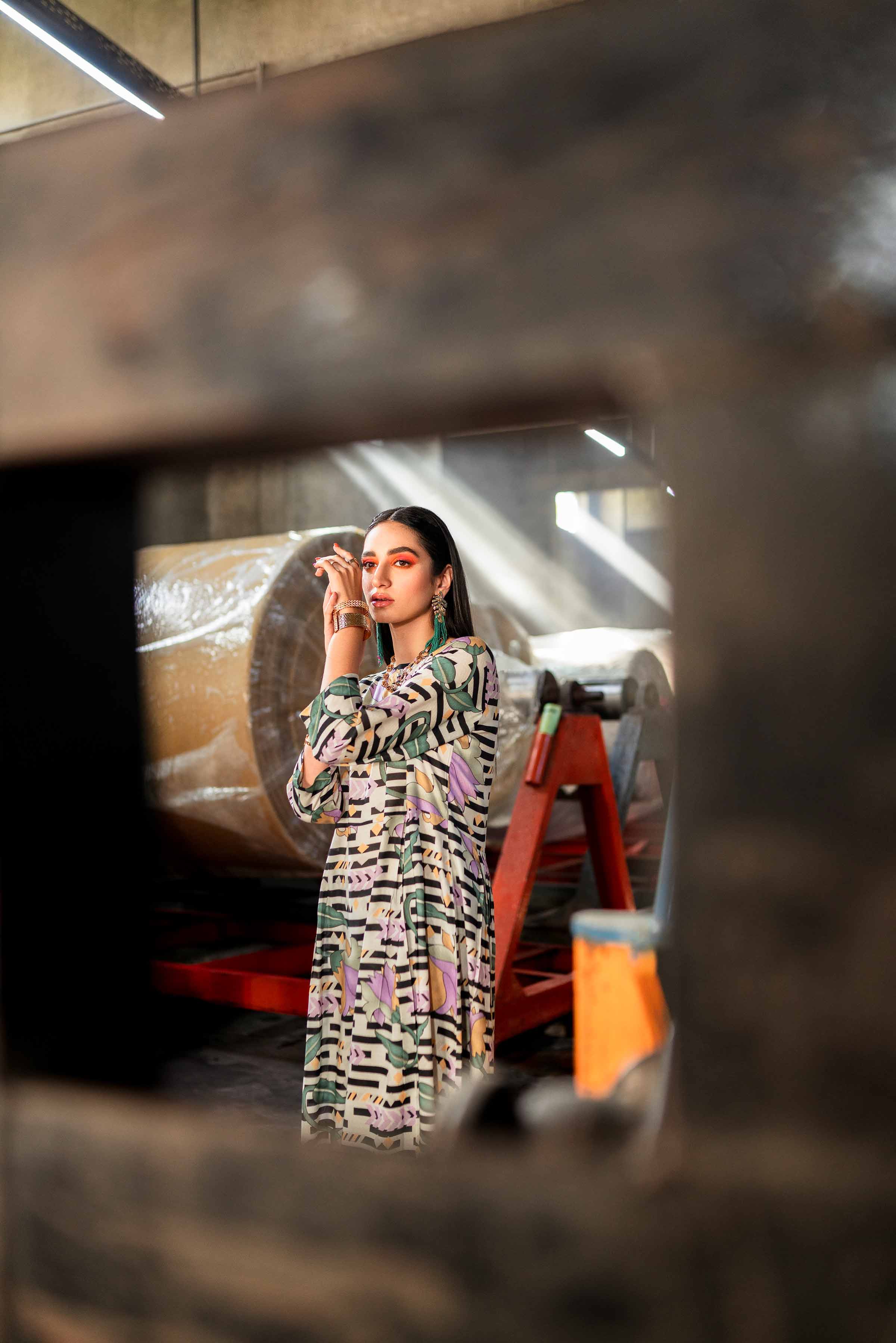 Printed Long Dress - AS23-21