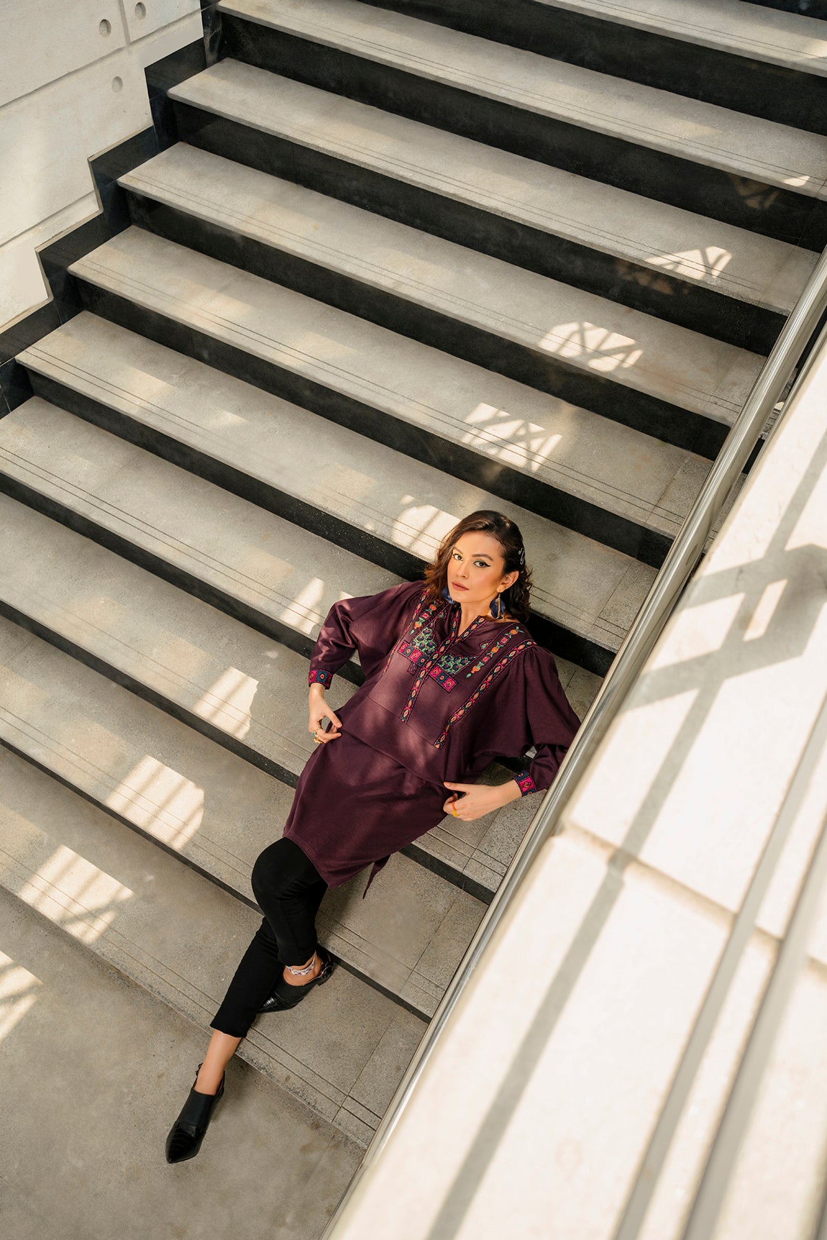 AW22-30-Embroidered Kimono Tunic