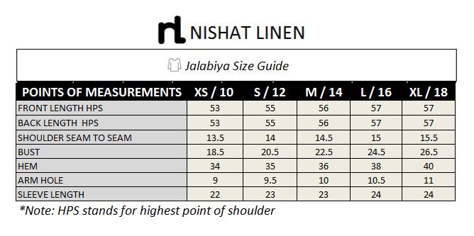 DE19-23 Blue Digital Printed Stitched Pima Cotton Jalabiya - 1PC - Nishat Linen UAE