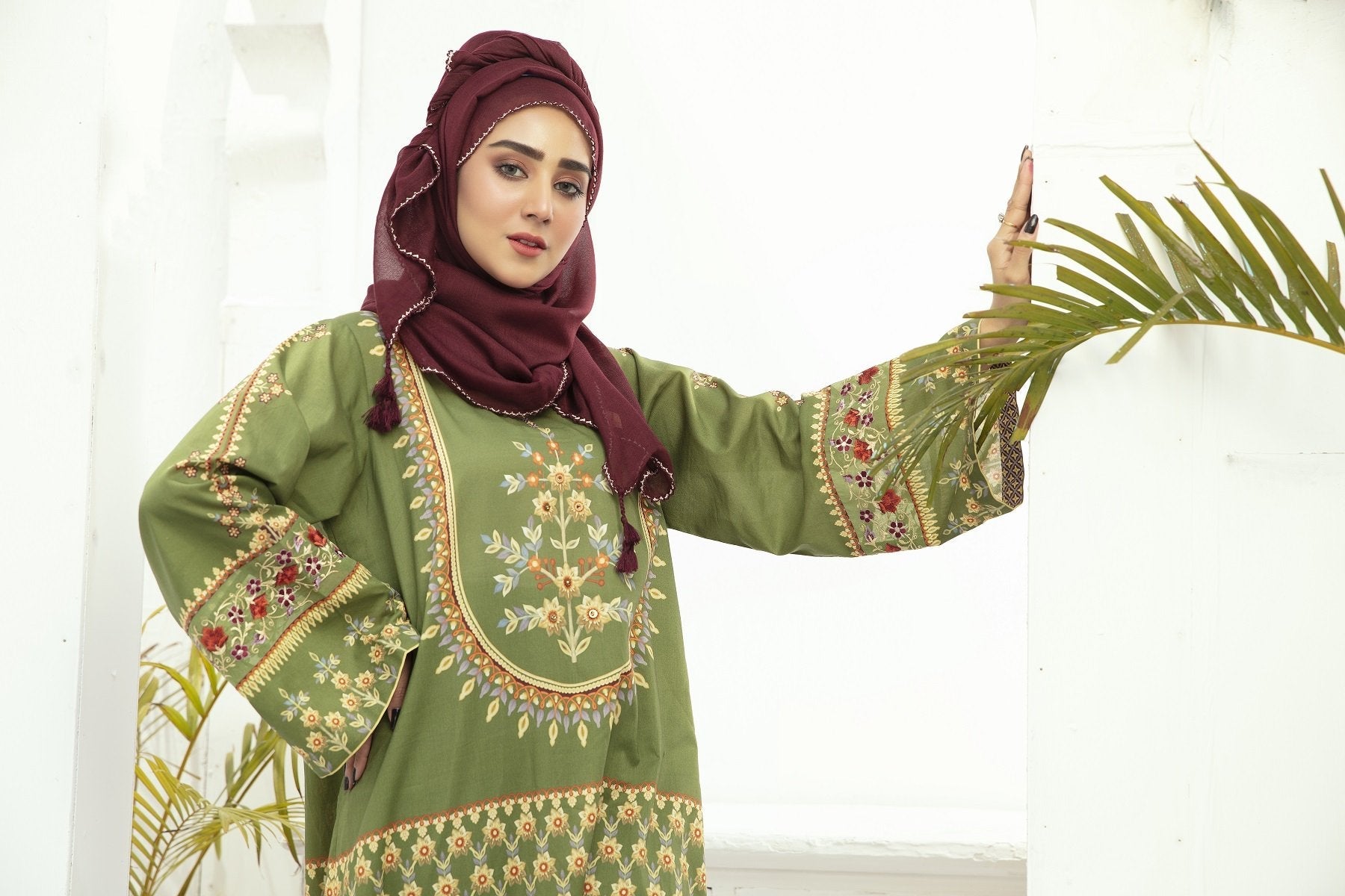 DE20-11 Printed Stitched Fustaan  1PC