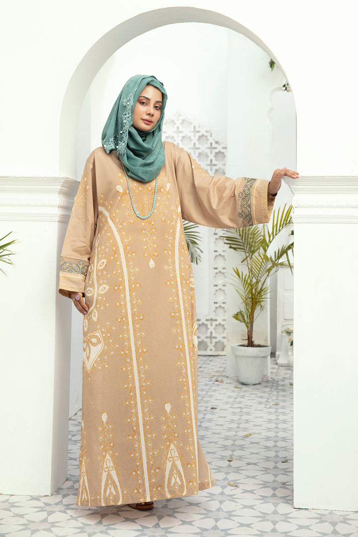 DE20-22 Printed Stitched Jalabiya – 1PC - Nishat Linen UAE