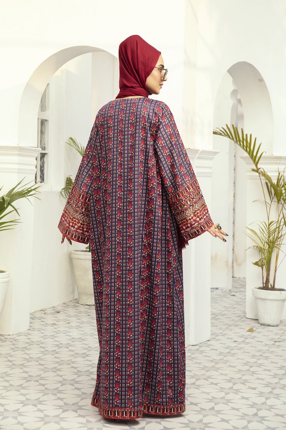 DE20-29 Printed Embroidered Stitched Fustaan  1PC