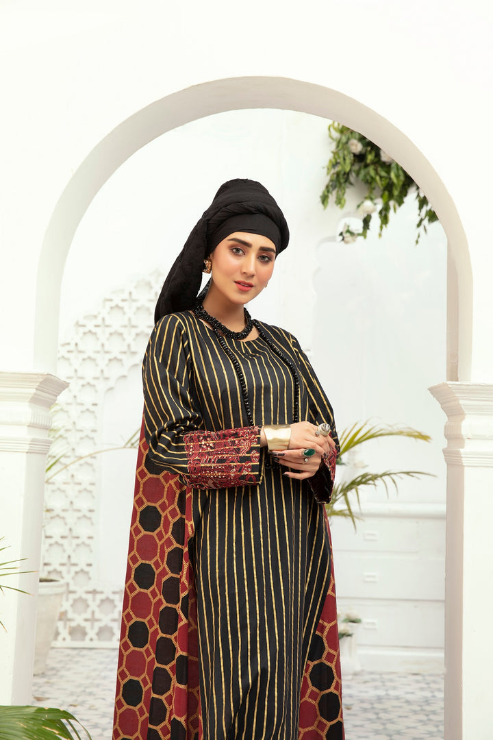 DE20-30 Printed Stitched Jalabiya – 1PC - Nishat Linen UAE