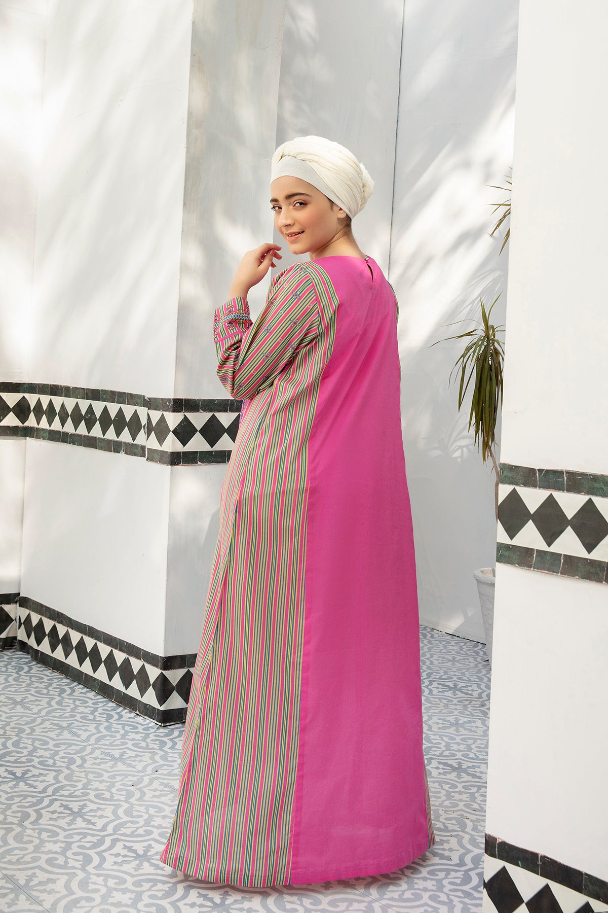 DE21-45 Mix And Match Embroidered Paneled Stitched Fustaan-1PC