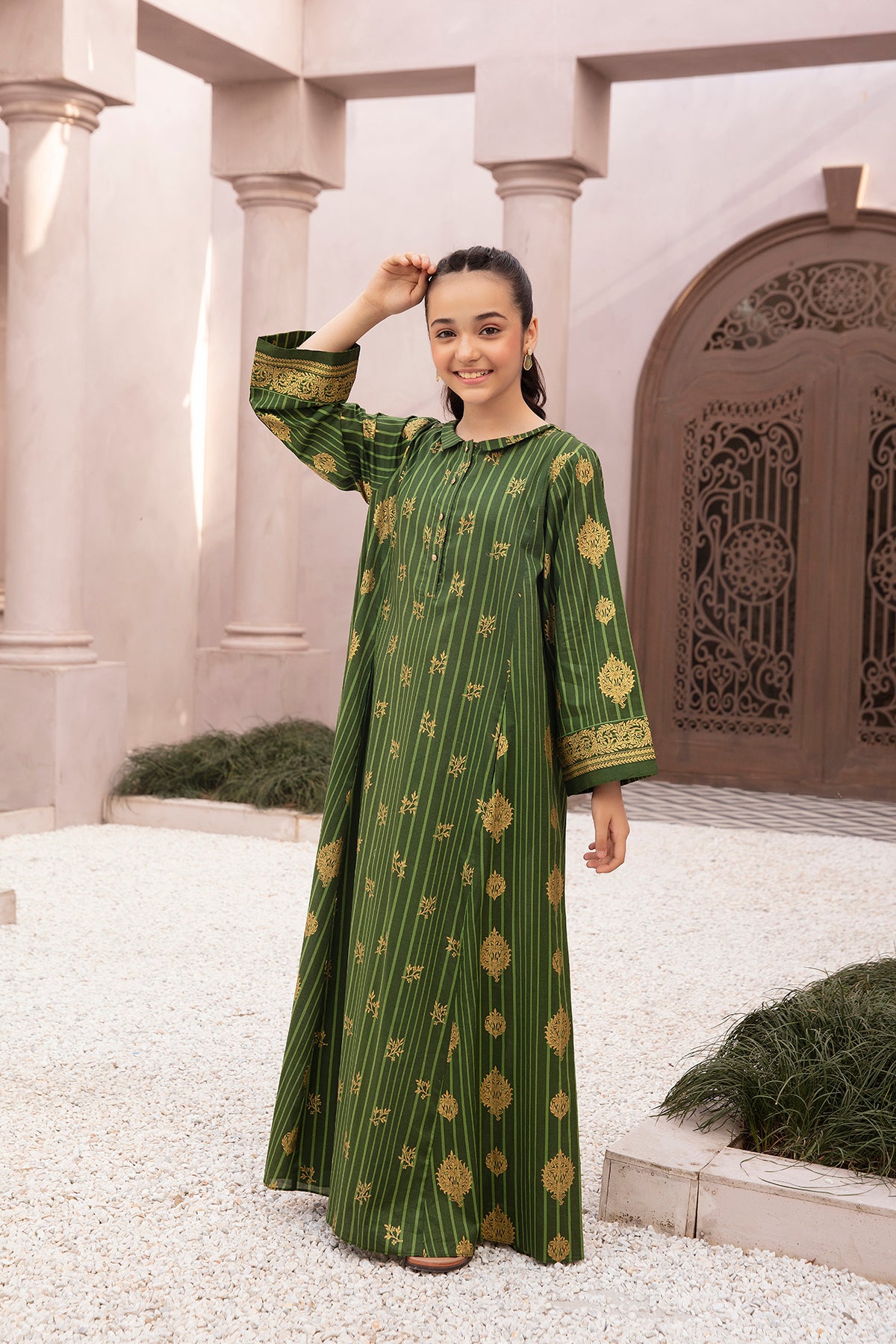 DE22-25-Printed Long Fustaan 1PC