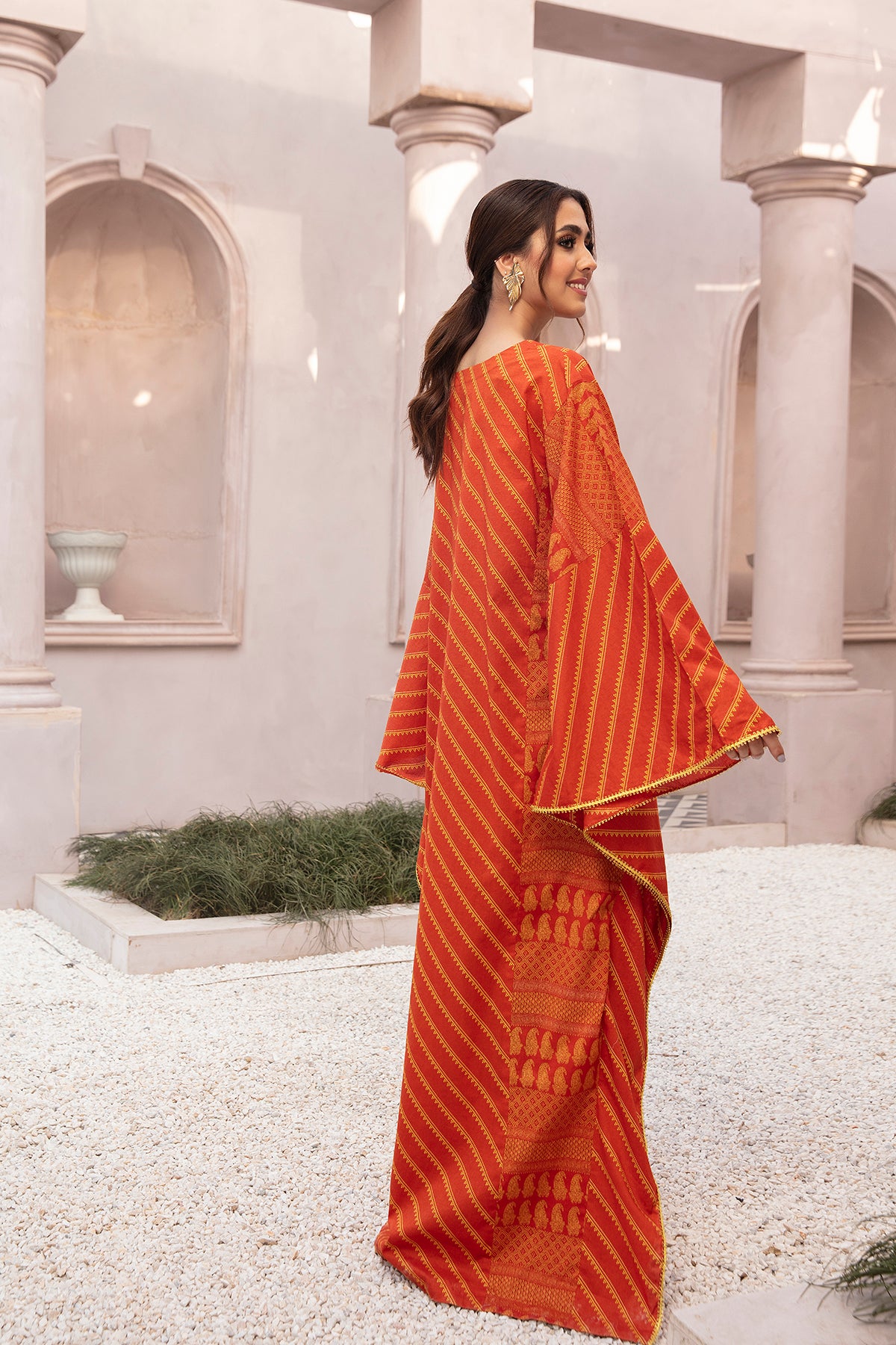 DE22-40-Printed Kaftan Fustaan 1PC