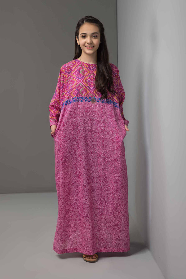 Printed Embroidered Fustaan - DE23-24