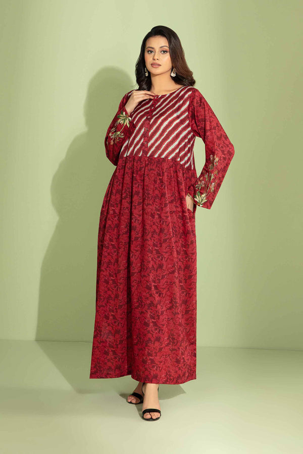 Printed Embroidered Fustaan - DE23-65