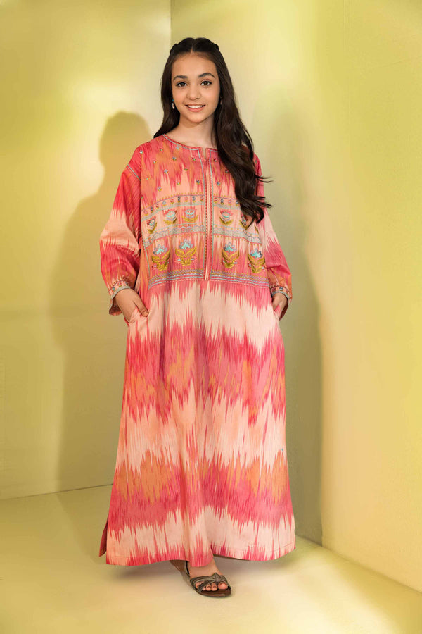 Printed Embroidered Fustaan - DE23-68