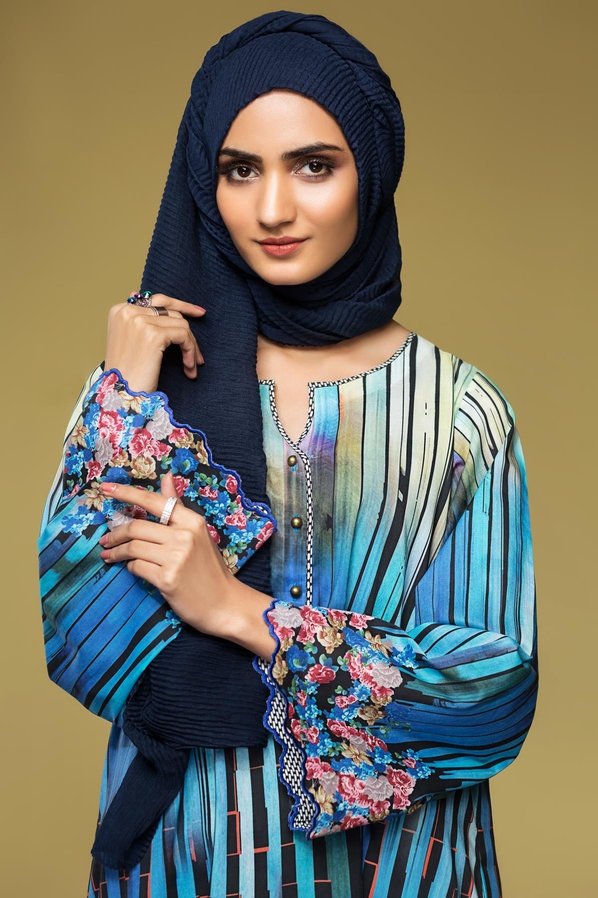 DS20-05 Printed Embroidered Stitched Fustaan  1PC