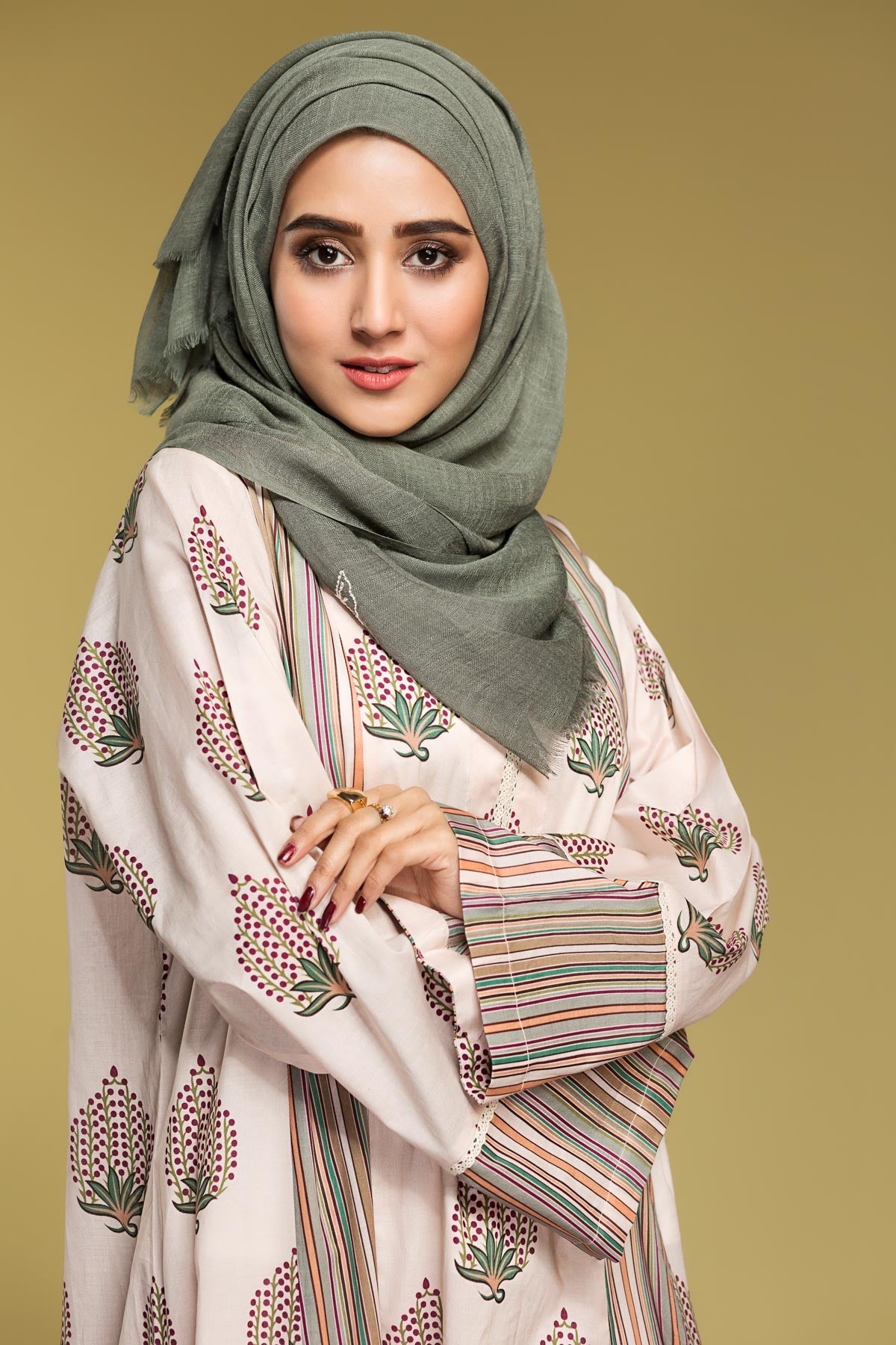 DS20-17 Printed Stitched Fustaan  1PC