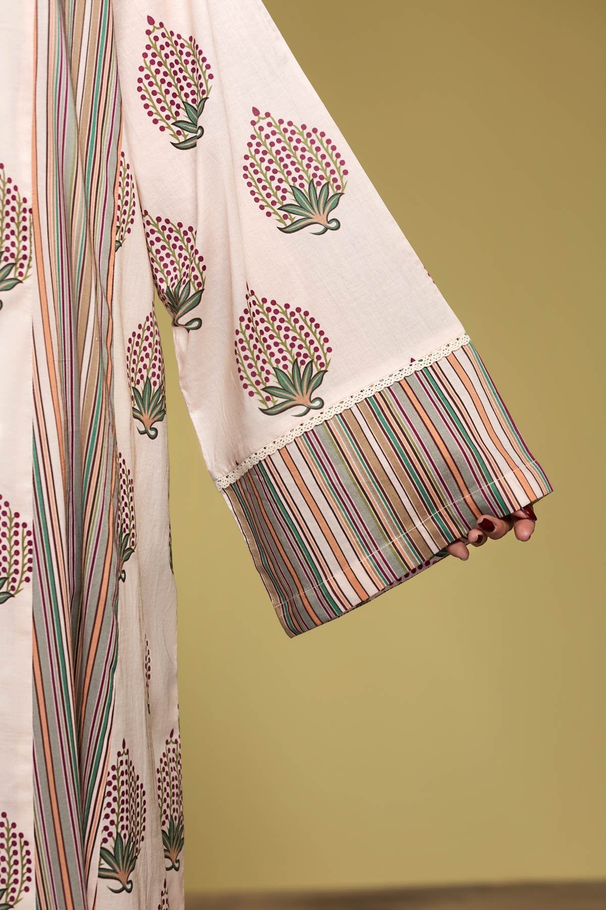 DS20-17 Printed Stitched Fustaan  1PC