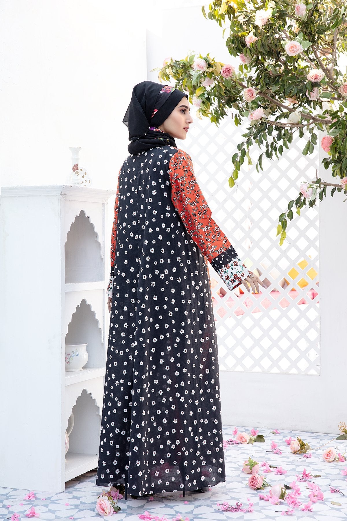 DS20-36 Printed Stitched Fustaan  1PC