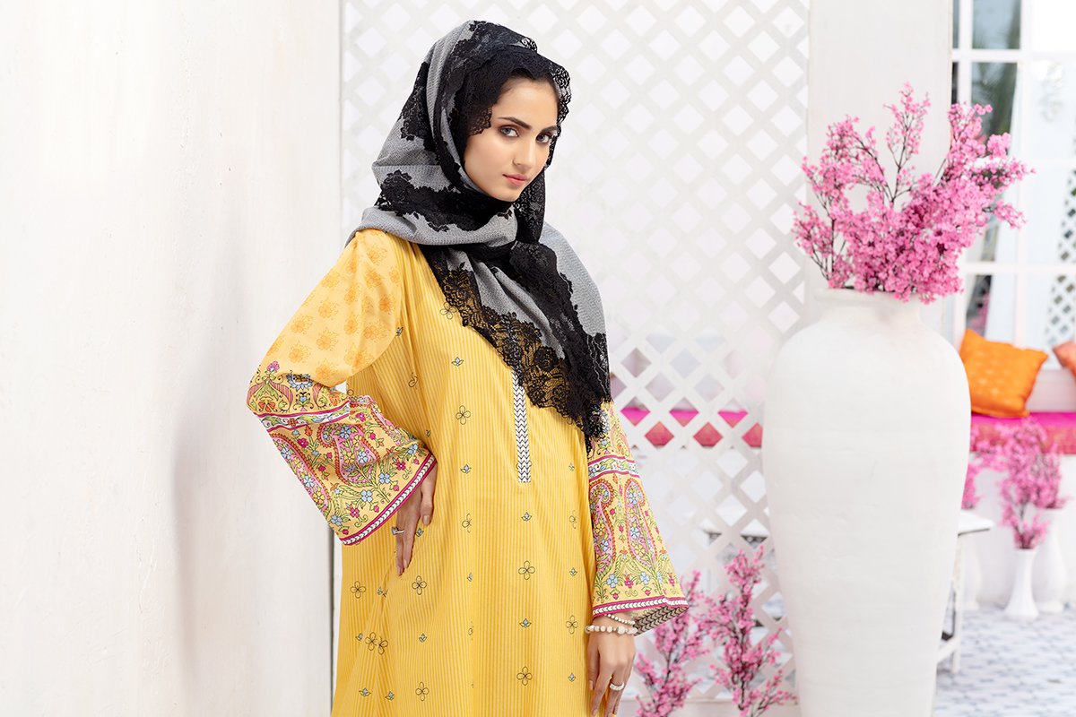 DS20-56 Printed Embroidered Stitched Fustaan  1PC