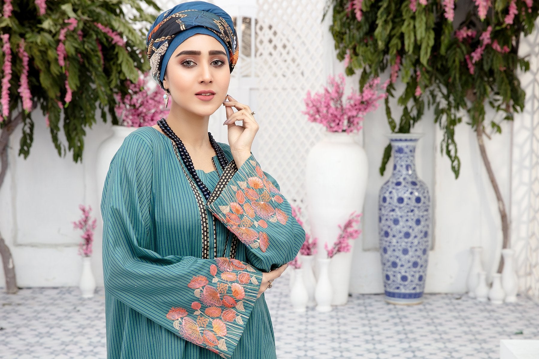 DS20-63 Printed Stitched Fustaan  1PC