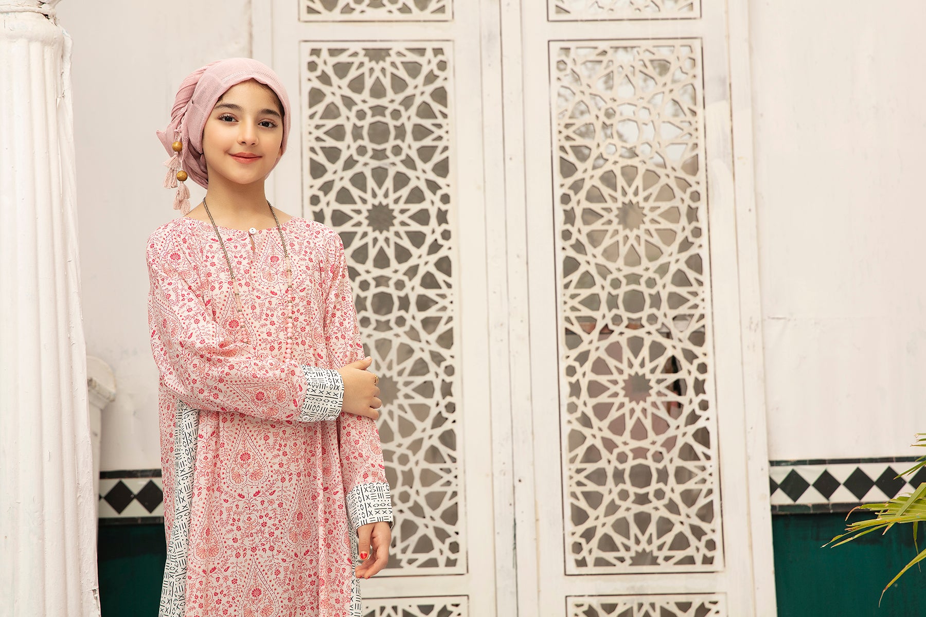 DS20-71 Printed Stitched Fustaan  1PC