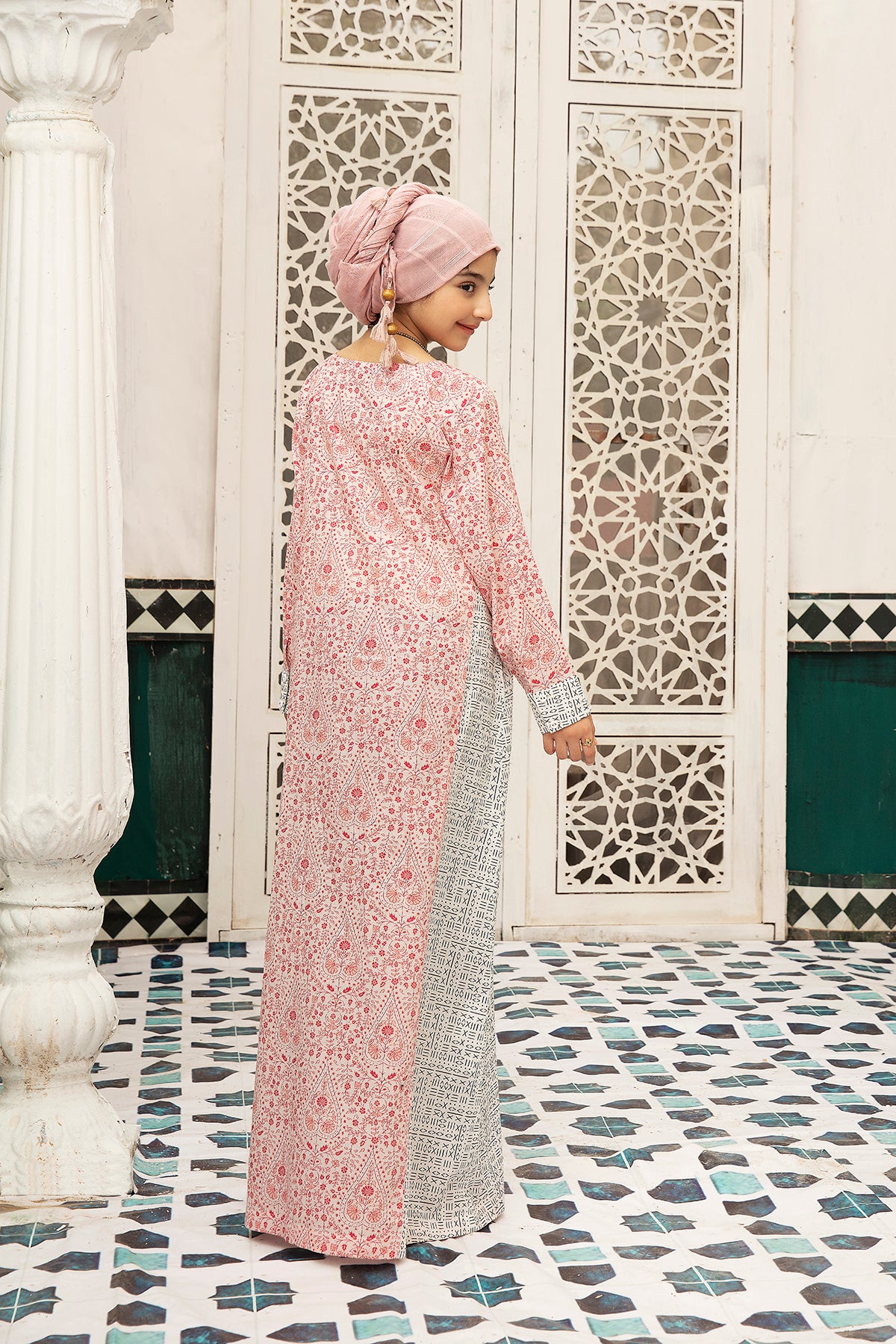 DS20-71 Printed Stitched Fustaan  1PC