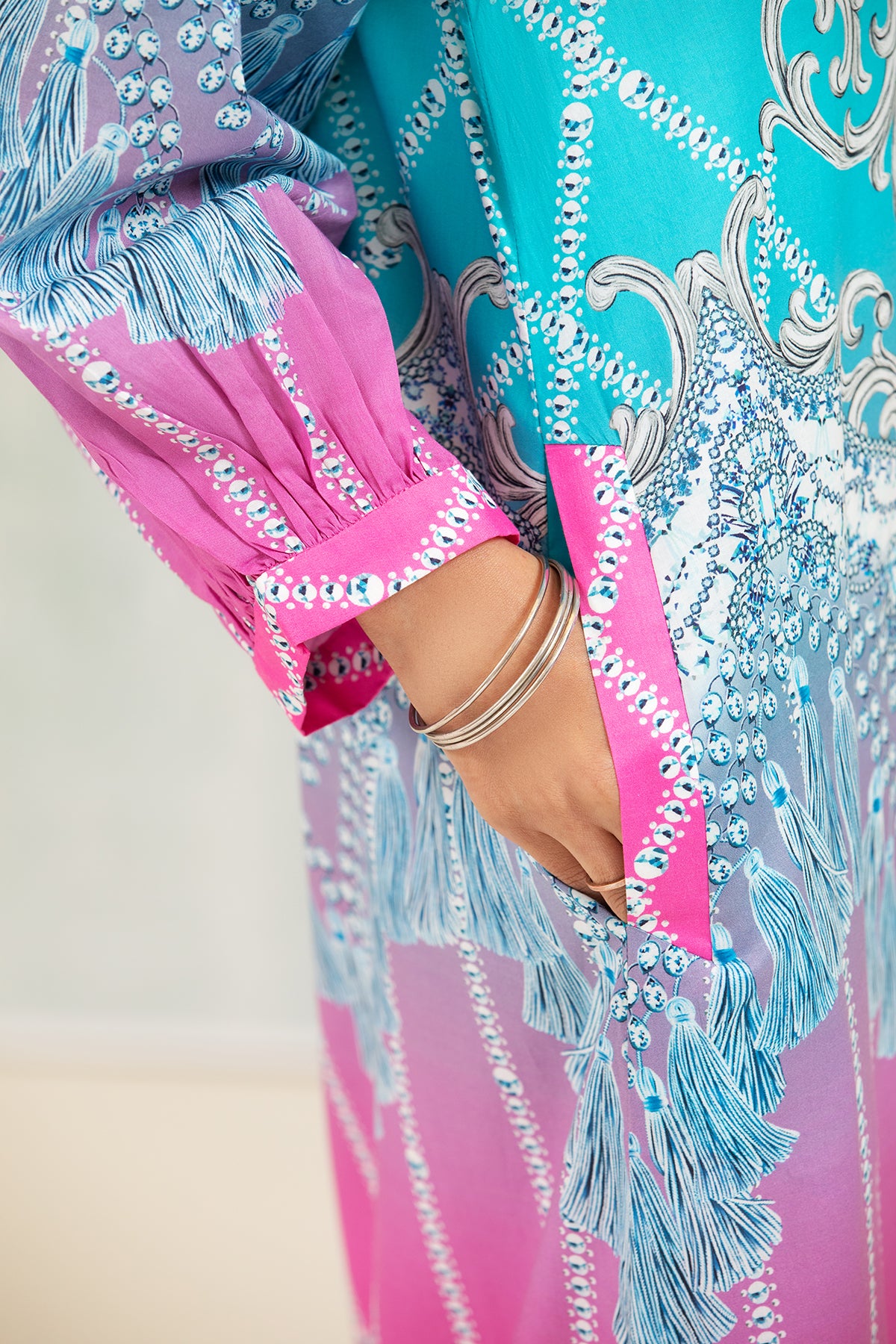 DS21-100 Embroidered Printed Lawn Fustaan