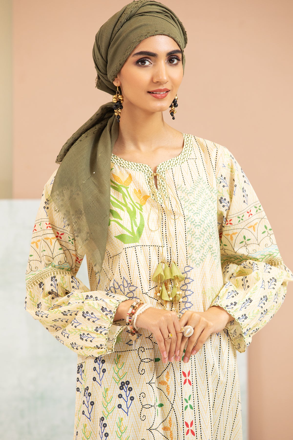 DS21-104 Printed Lawn Fustaan