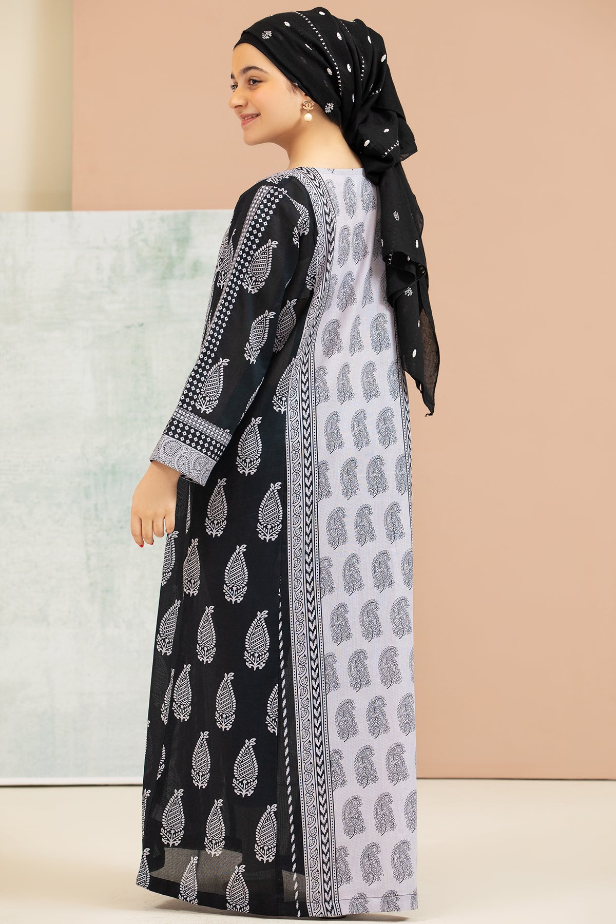 DS21-124-Printed Lawn Kids Fustaan