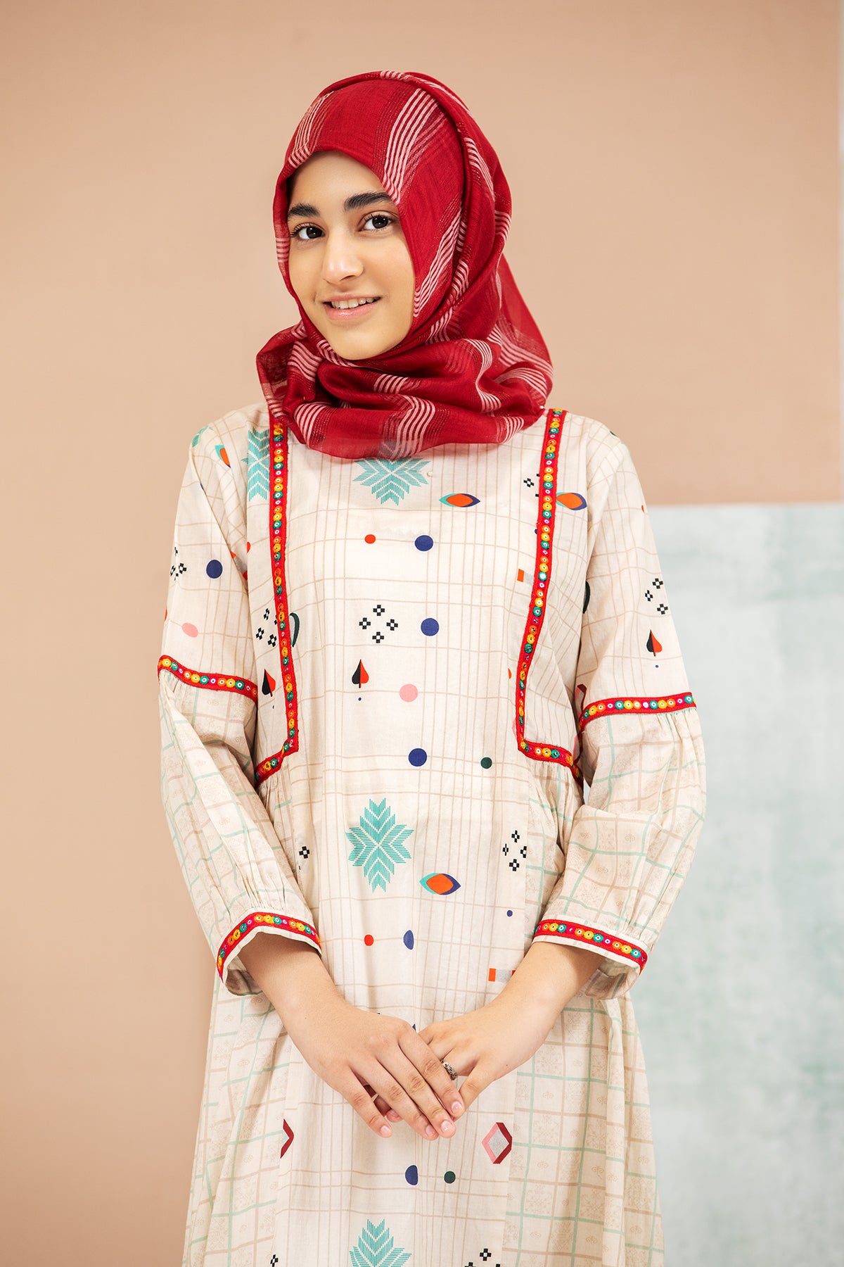 DS21-130-Printed Lawn Fustaan
