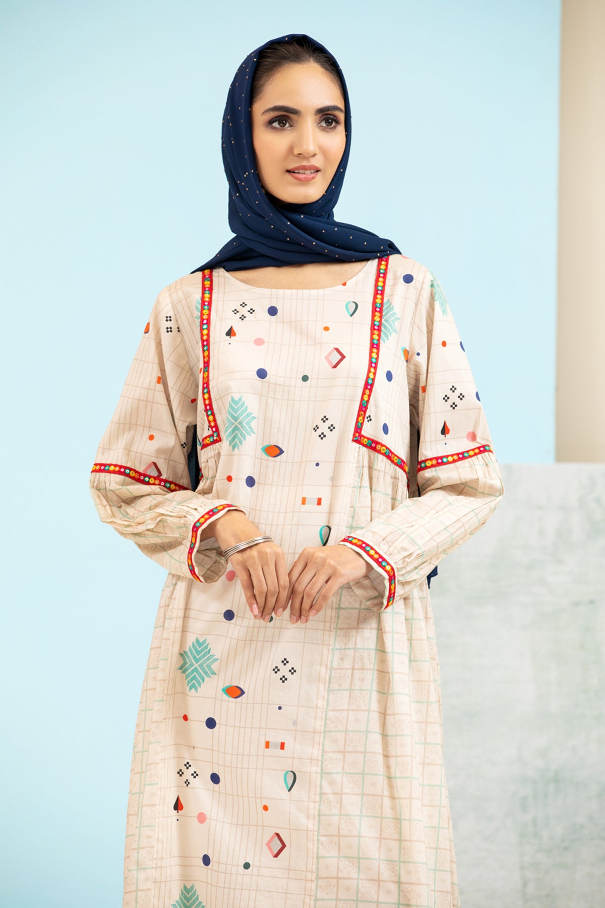 DS21-131 Printed Lawn Fustaan