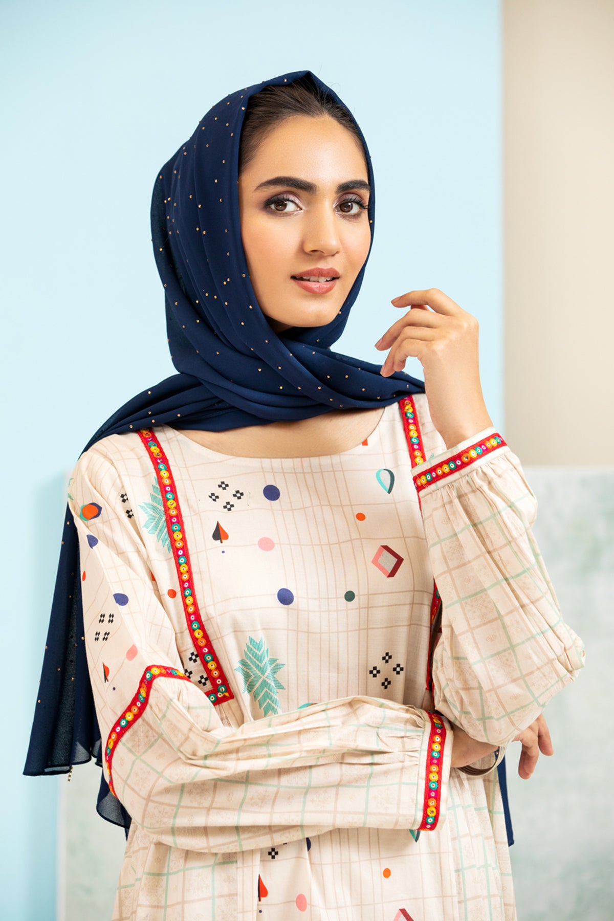 DS21-131 Printed Lawn Fustaan