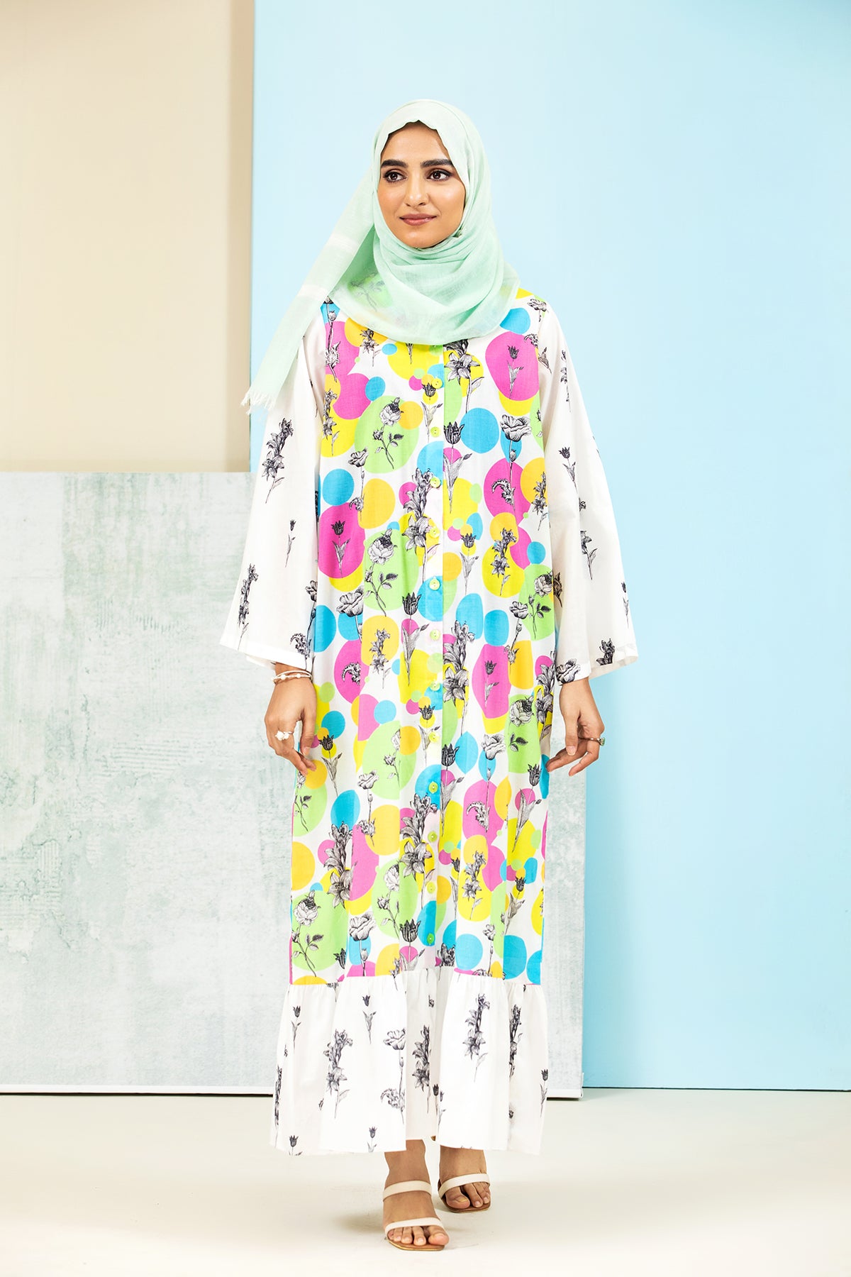 DS21-141 Printed Lawn Fustaan