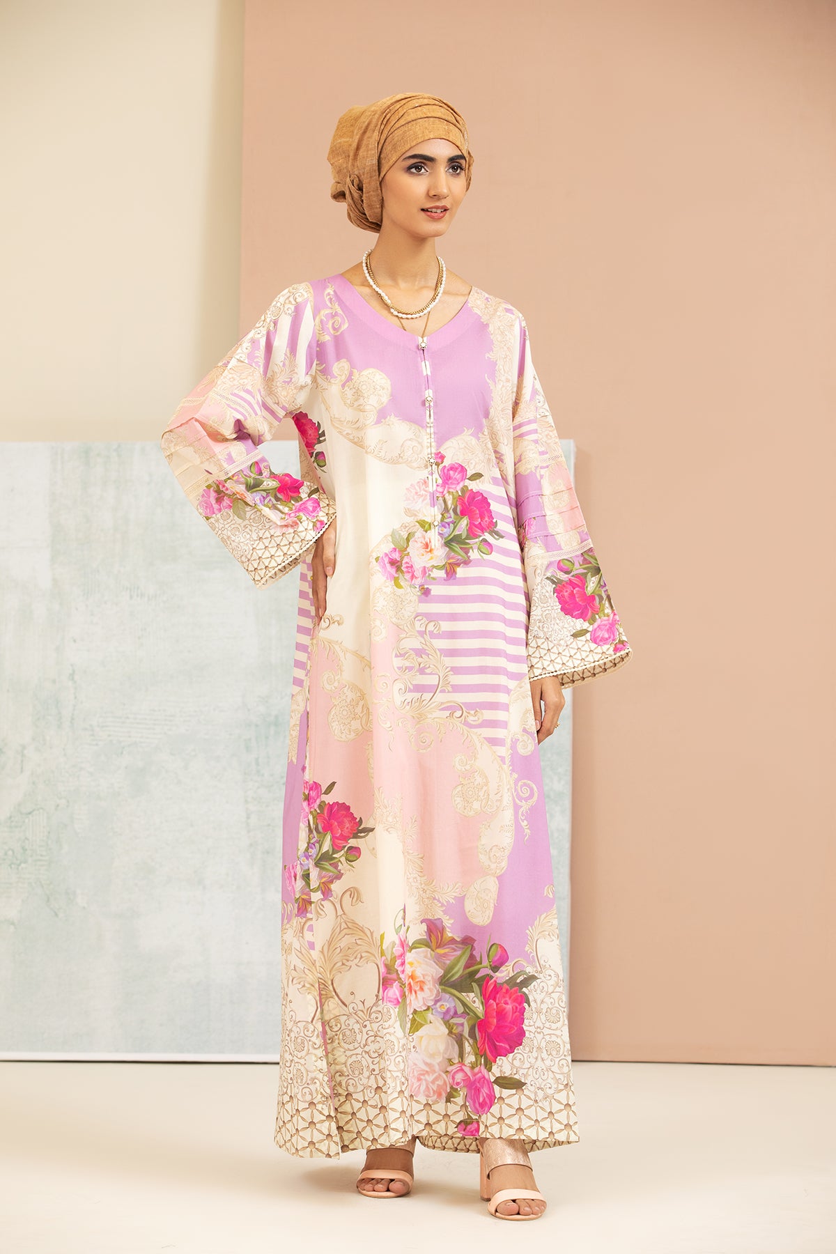 DS21-144-Printed Lawn Fustaan