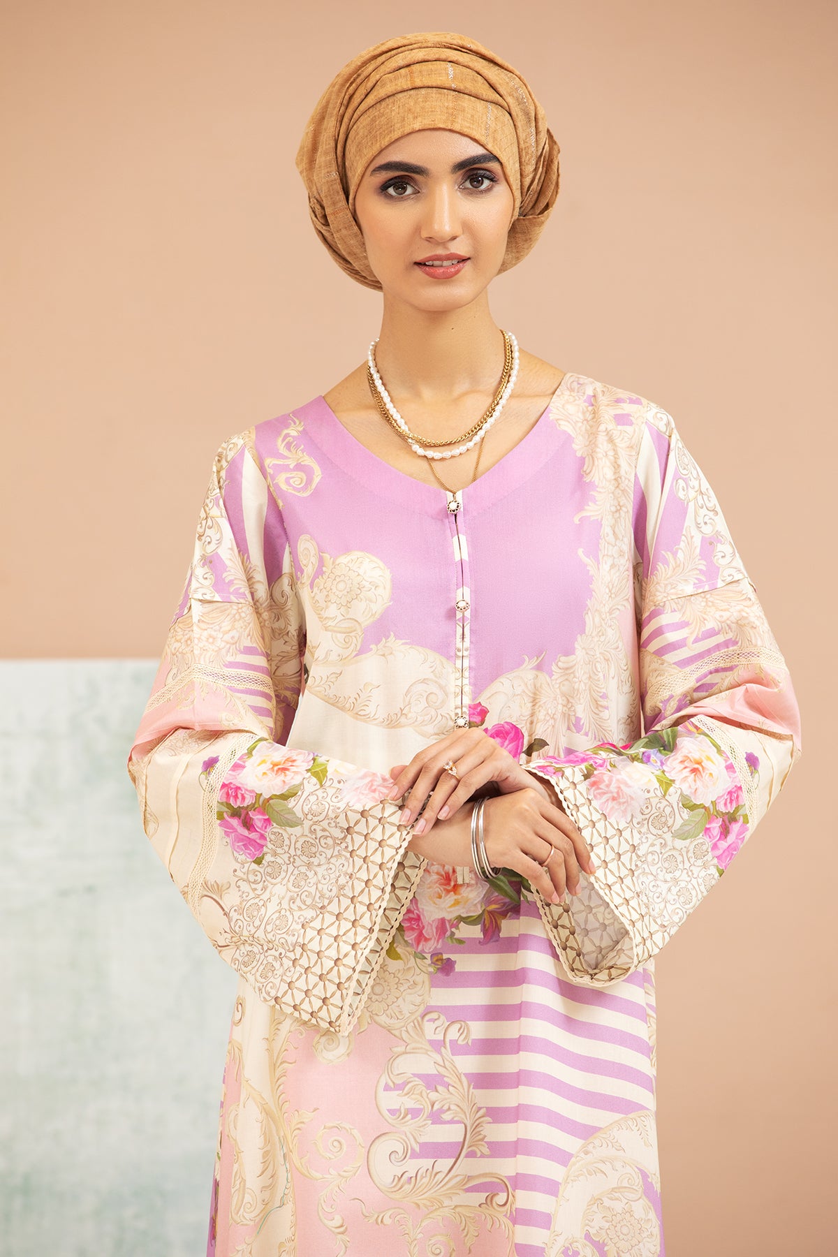 DS21-144-Printed Lawn Fustaan