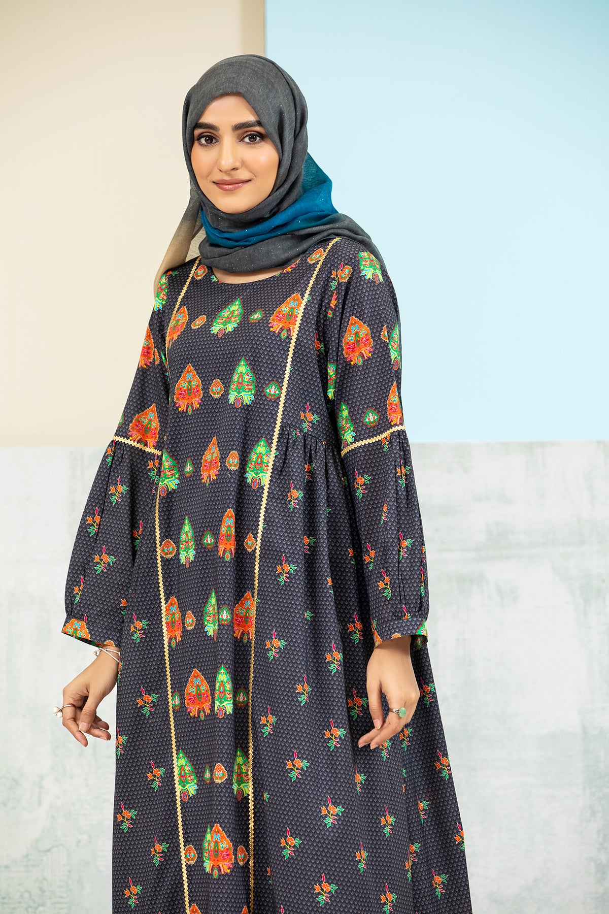 DS21-150- Printed Lawn Fustaan