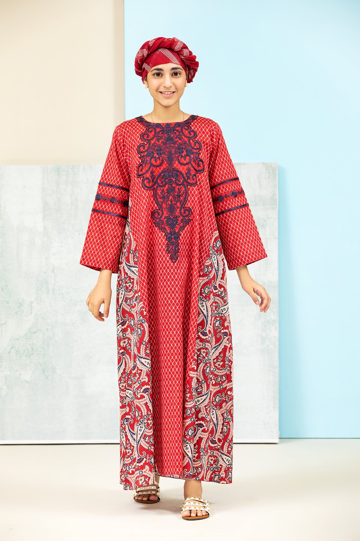 DS21-151 Mix & Match Printed Lawn Kids Fustaan