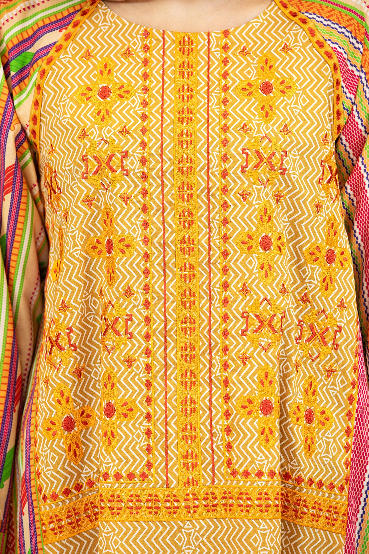 DS21-153-Printed Lawn Fustaan