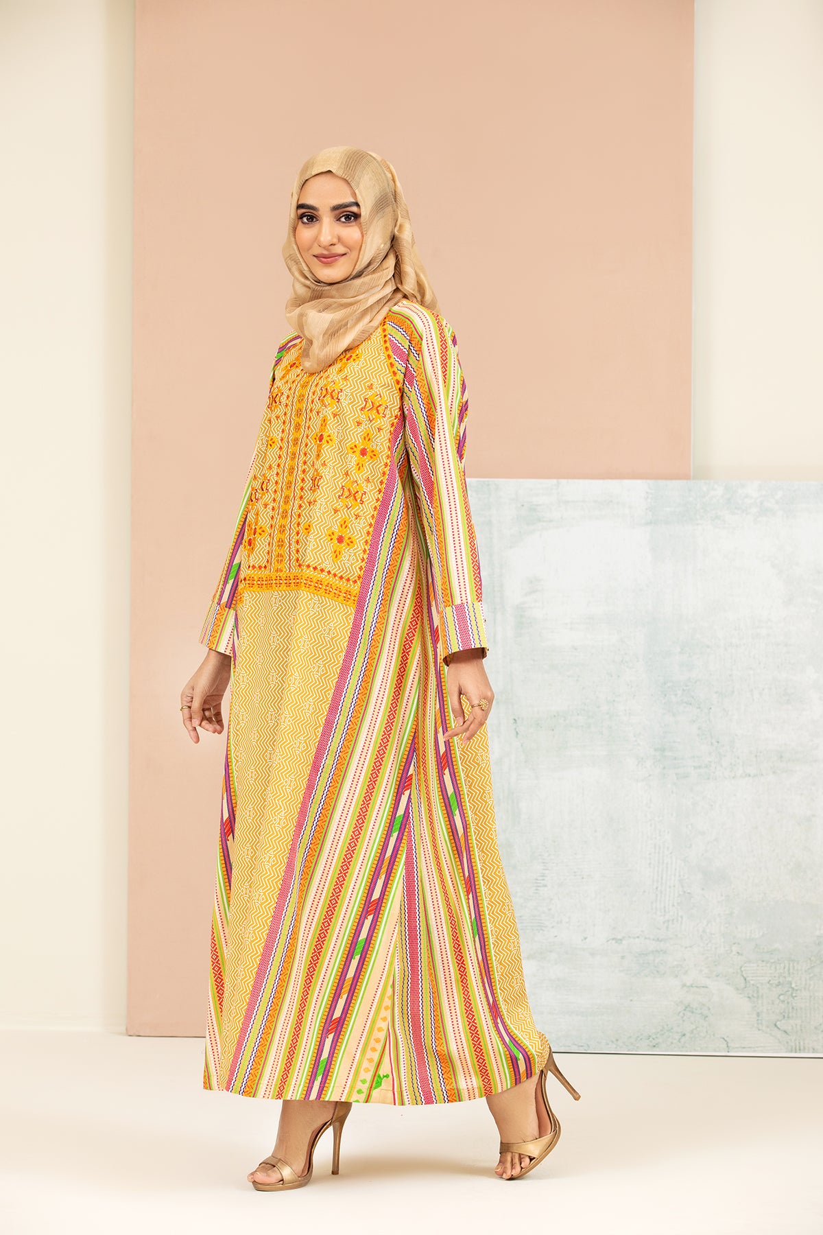 DS21-153-Printed Lawn Fustaan