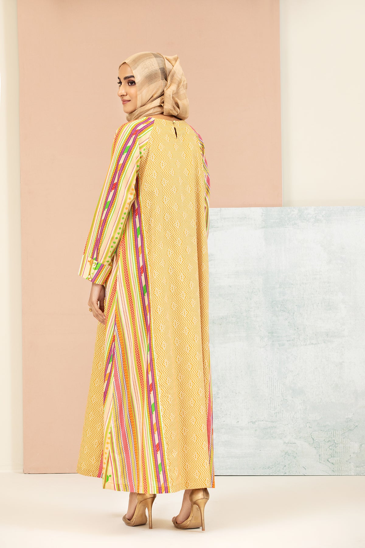 DS21-153-Printed Lawn Fustaan
