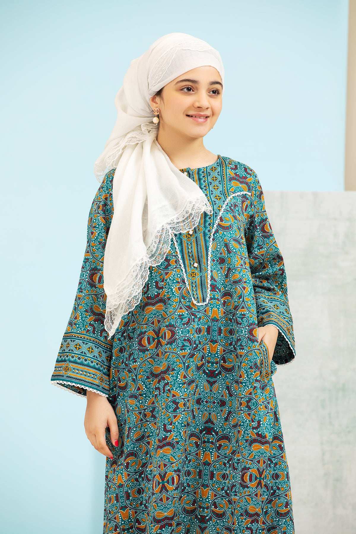 DS21-156-Printed Lawn Kids Fustaan