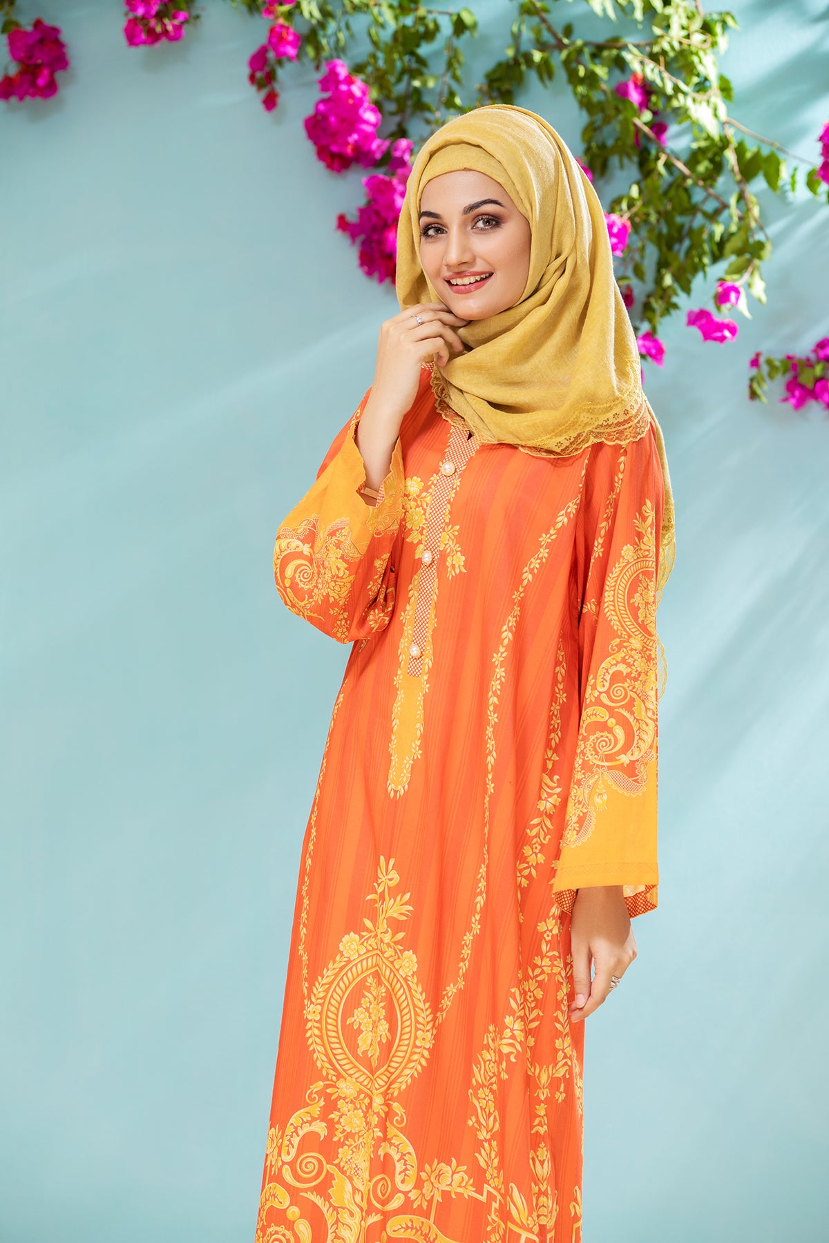 DS21-52-Printed Lawn Fustaan