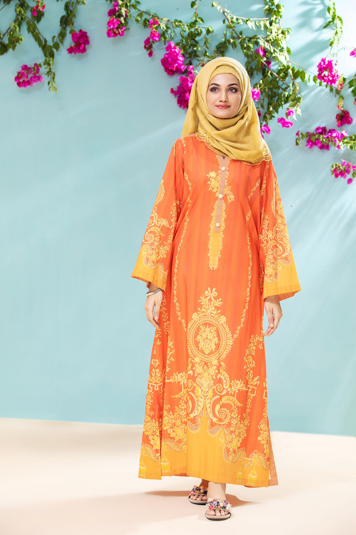 DS21-52-Printed Lawn Fustaan