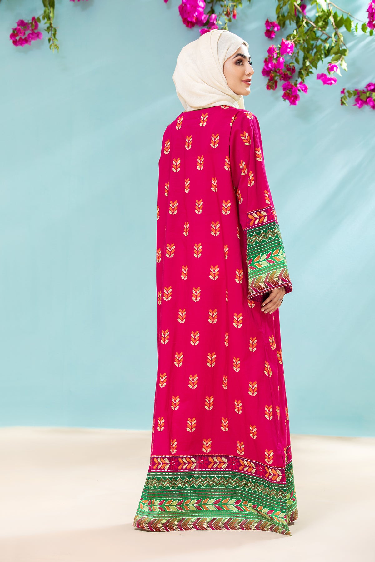 DS21-53 Stylized Printed Lawn Fustaan