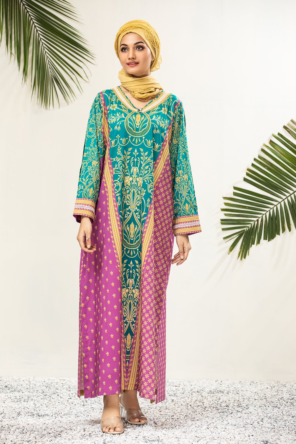 DS21-54-Printed Lawn Fustaan