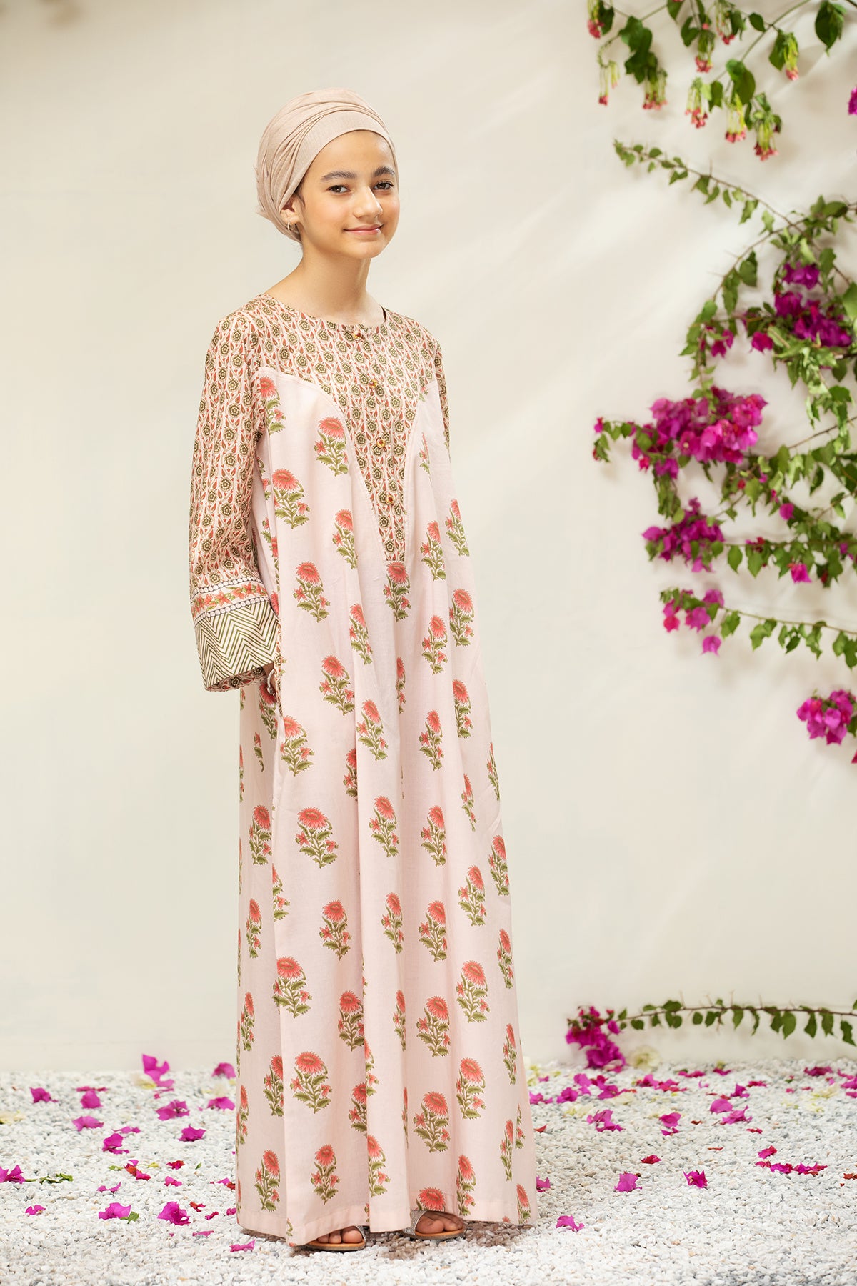 DS21-78/Kids Printed Lawn Fustaan